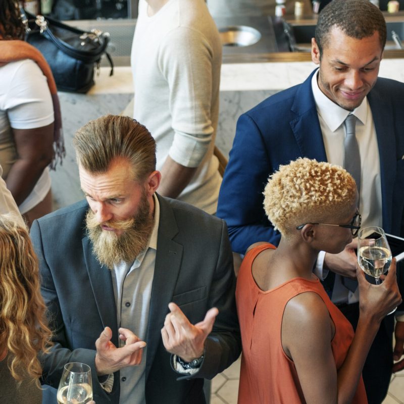 Diverse business people in a dinner party Diverse business people in a dinner party